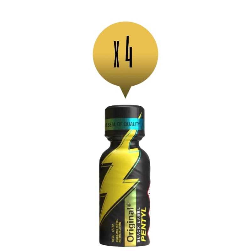 Pack Poppers Original Black Label Pentyl 30ml x4 Pack Poppers Original Black Label Pentyl 30ml x4